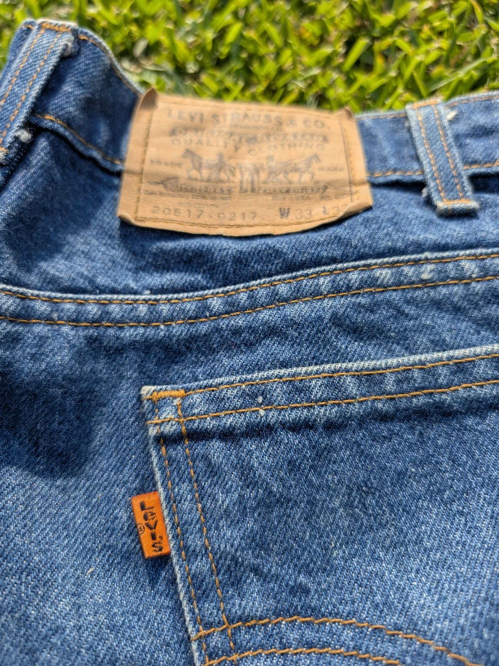 Vintage Levi's Men's Denim Straight Jeans in Blue